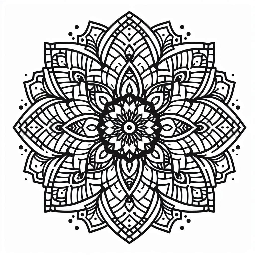 Normal Mandala Abstract Coloring Page Mandalas