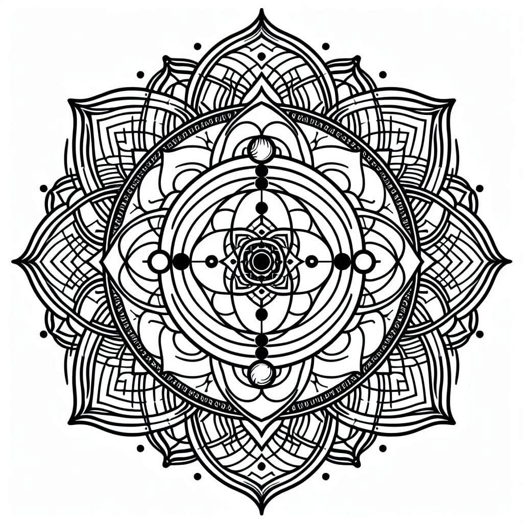 Normal Mandala Chakra Coloring Page Mandalas