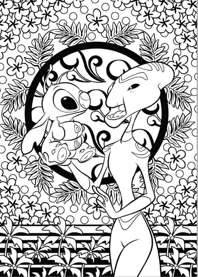 Normal Mandala Stitch Coloring Page Mandalas