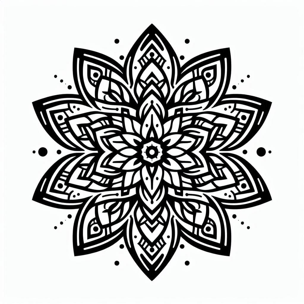 Perfect Mandala Abstract Coloring Page Mandalas