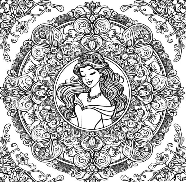 Picture Mandala Disney Coloring Page Mandalas