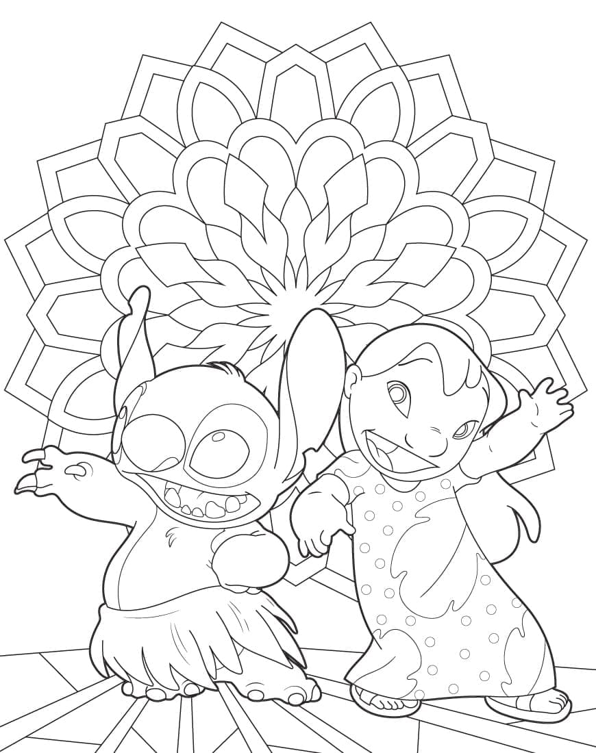 Printable Free Mandala Stitch Coloring Page Mandalas