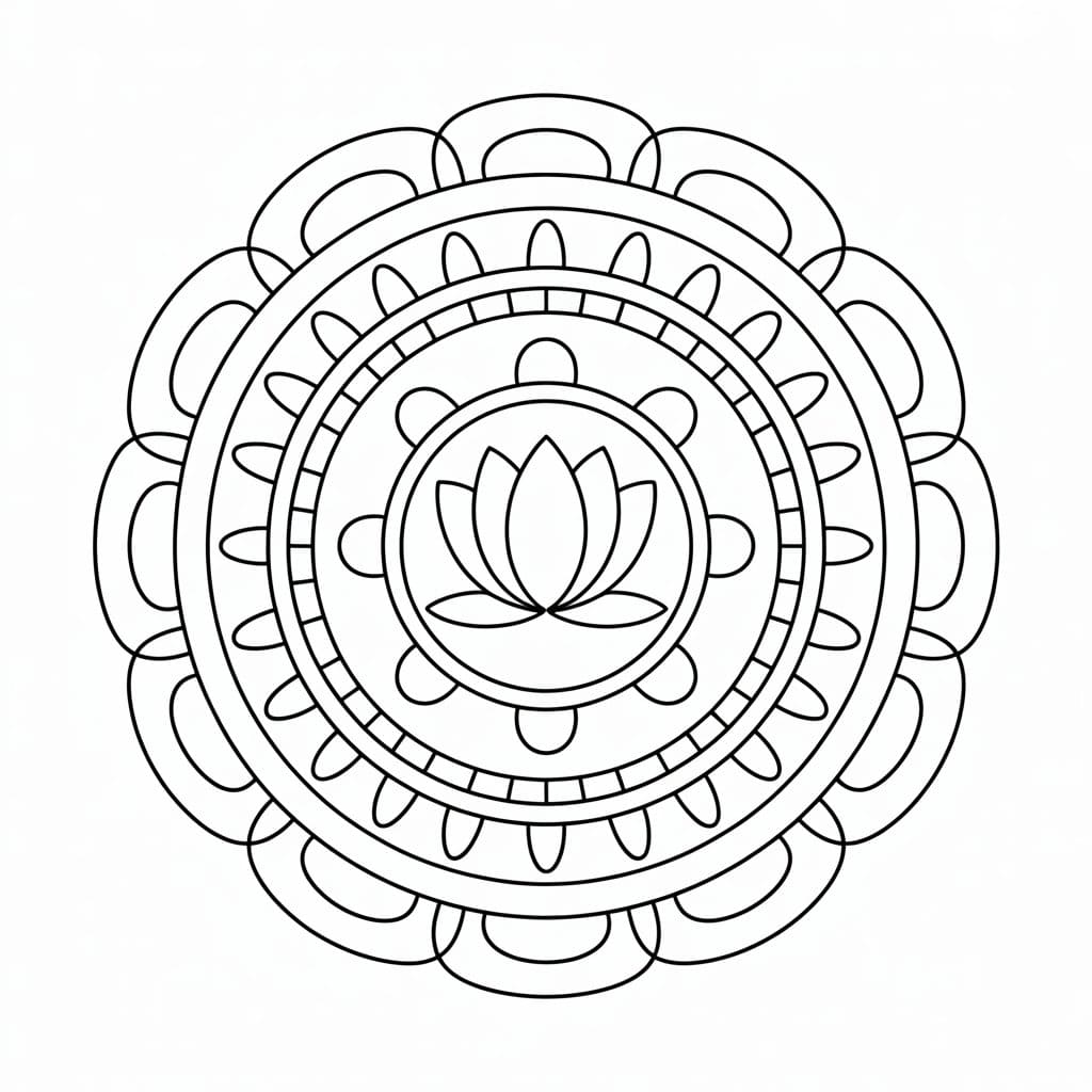 Printable Free Tibetan Mandala Coloring Pages Mandalas