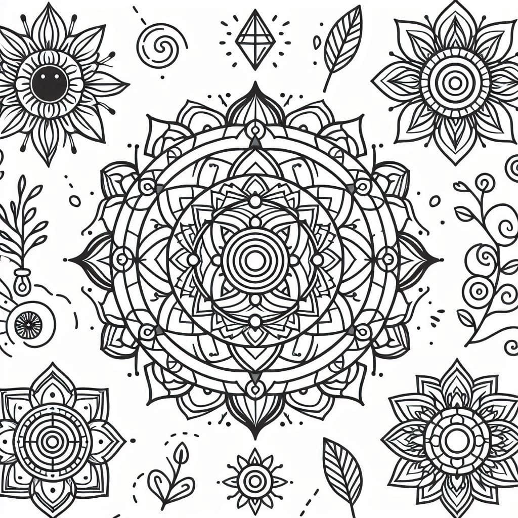 Printable Mandala Chakra Coloring Page Mandalas