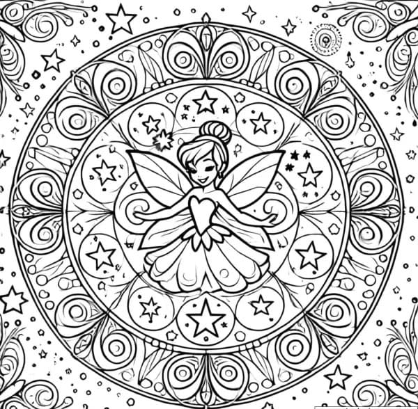 Printable Mandala Disney Free Coloring Page Mandalas