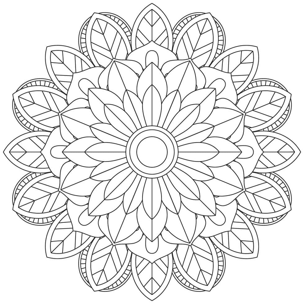 Simple Mandala Circle Coloring Page Mandalas