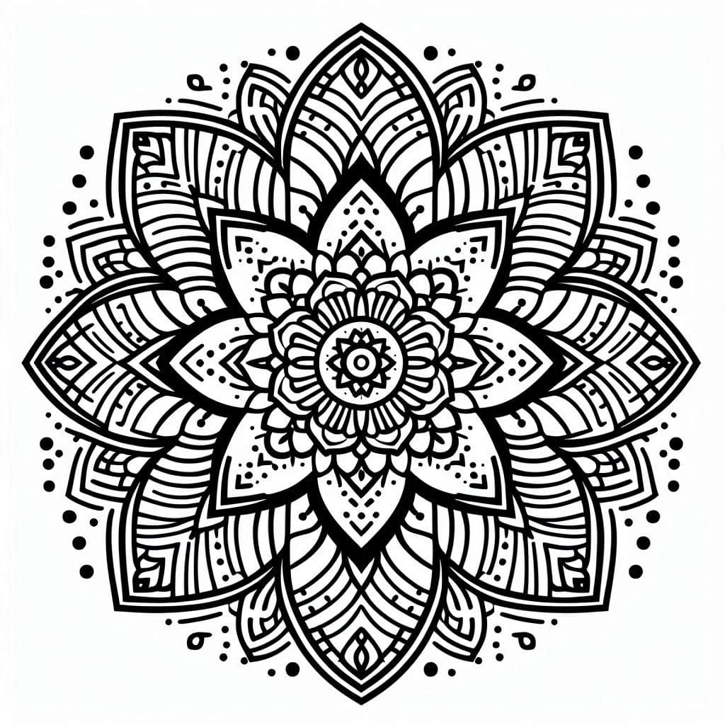 Special Mandala Abstract Coloring Page Mandalas