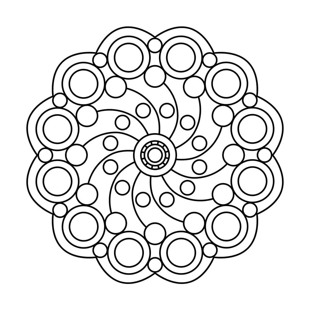 Special Mandala Circle Coloring Page Mandalas