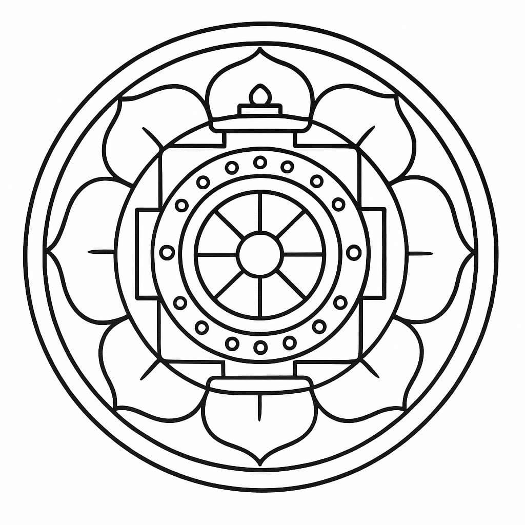 Tibetan Mandala Free Coloring Pages Mandalas