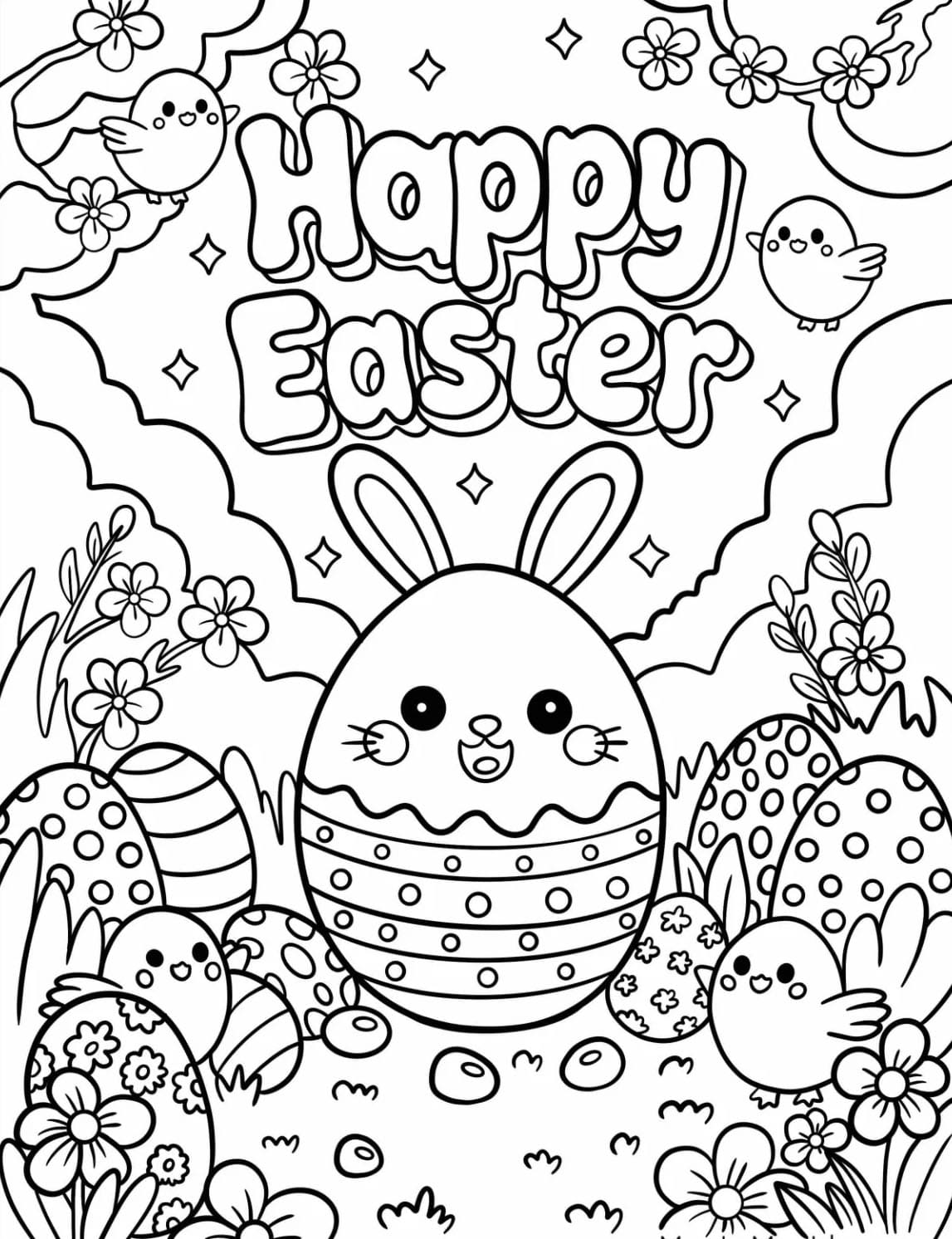 Very Nice Mandala Easter Coloring Page Mandalas
