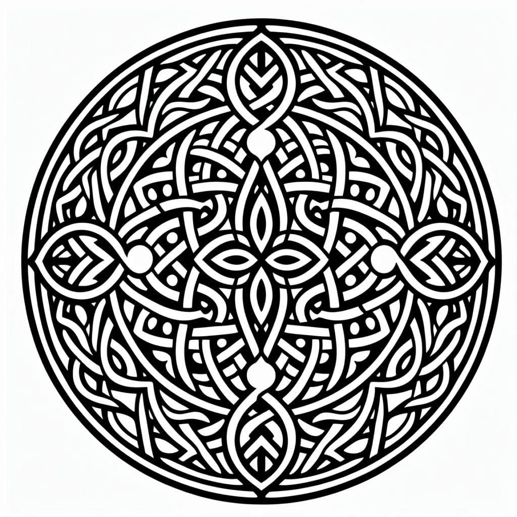 Amazing Celtic Mandala Coloring Page Mandalas