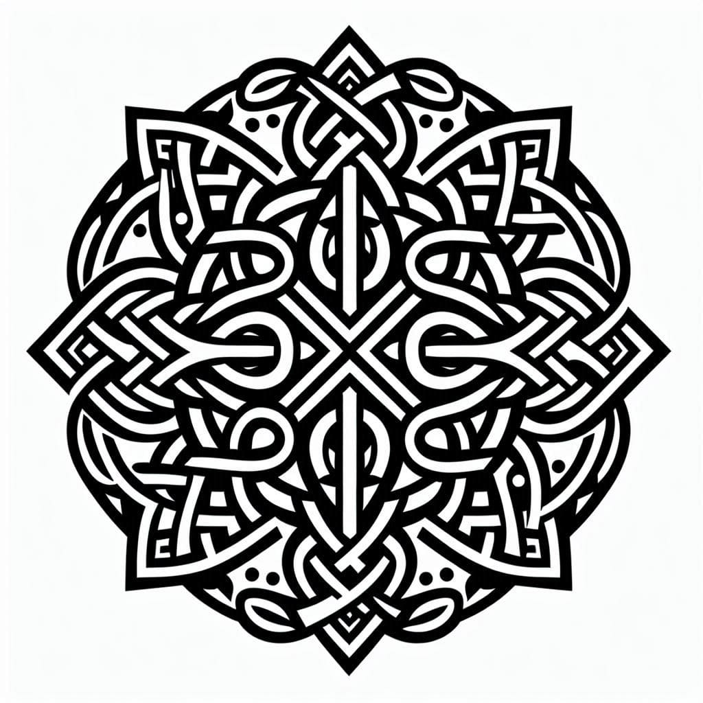 Awesome Celtic Mandala Coloring Page Mandalas