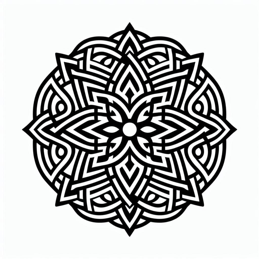 Basic Celtic Mandala Coloring Page Mandalas