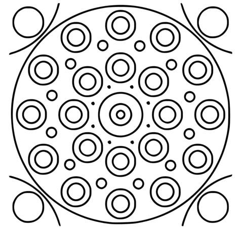 Basic Mandala Circle Free Coloring Page Mandalas