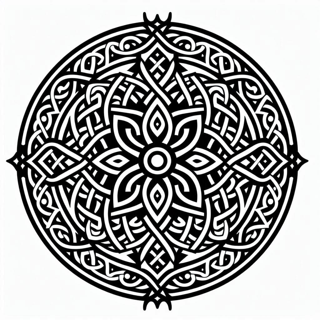 Celtic Mandala For Kids Coloring Page Mandalas