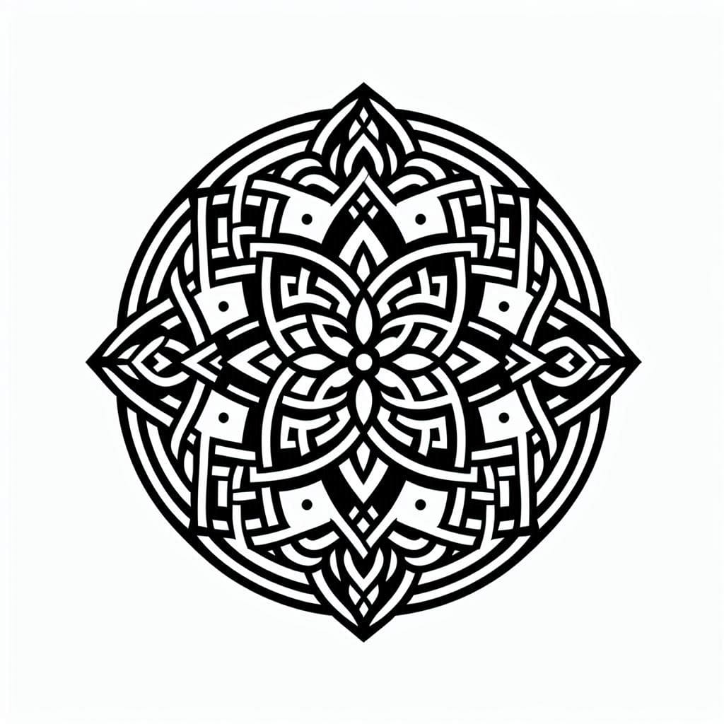 Celtic Mandala Image Coloring Page Mandalas