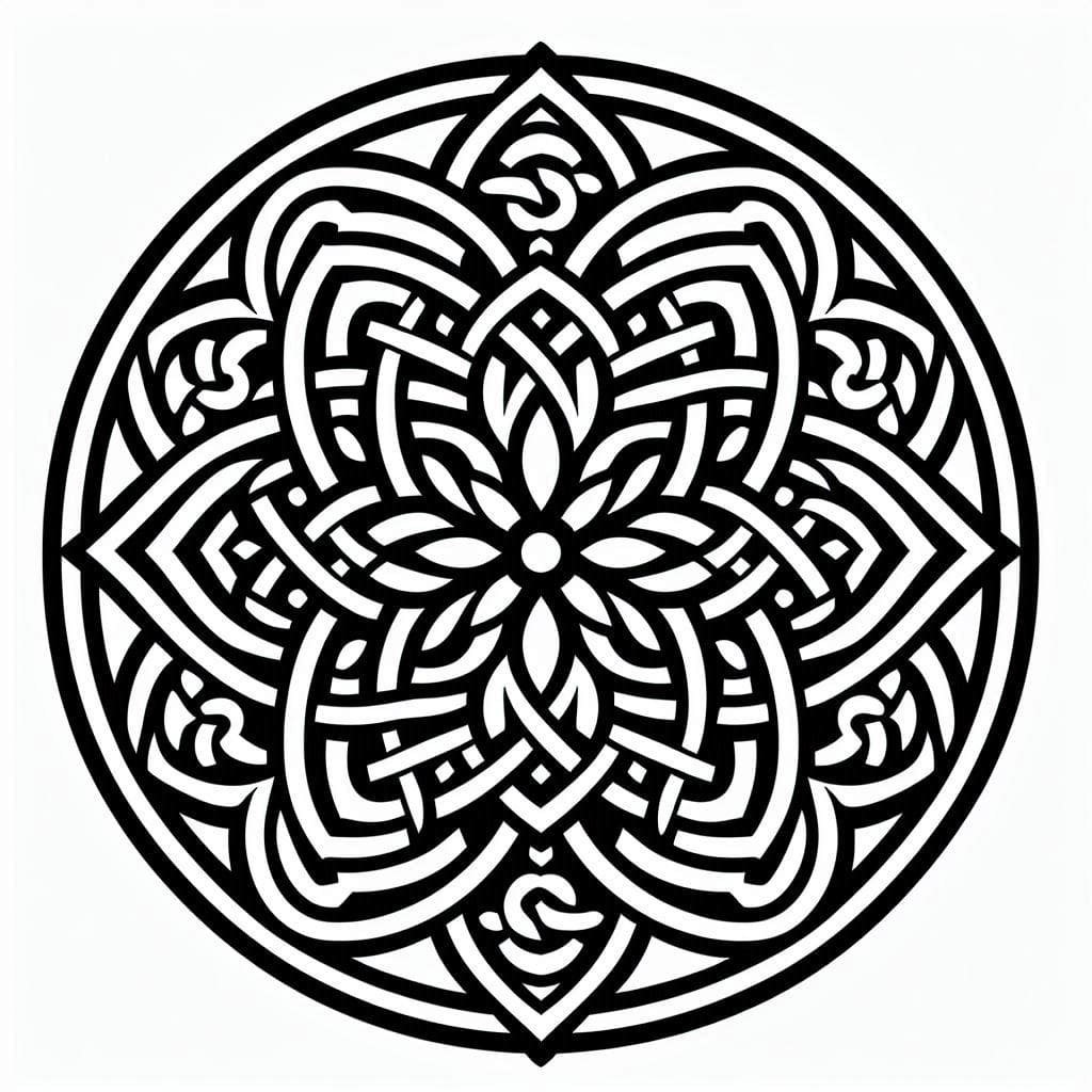 Celtic Mandala Image Free Coloring Page Mandalas