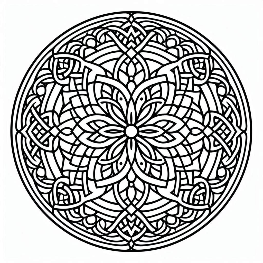 Good Celtic Mandala Coloring Page Download Print Now 