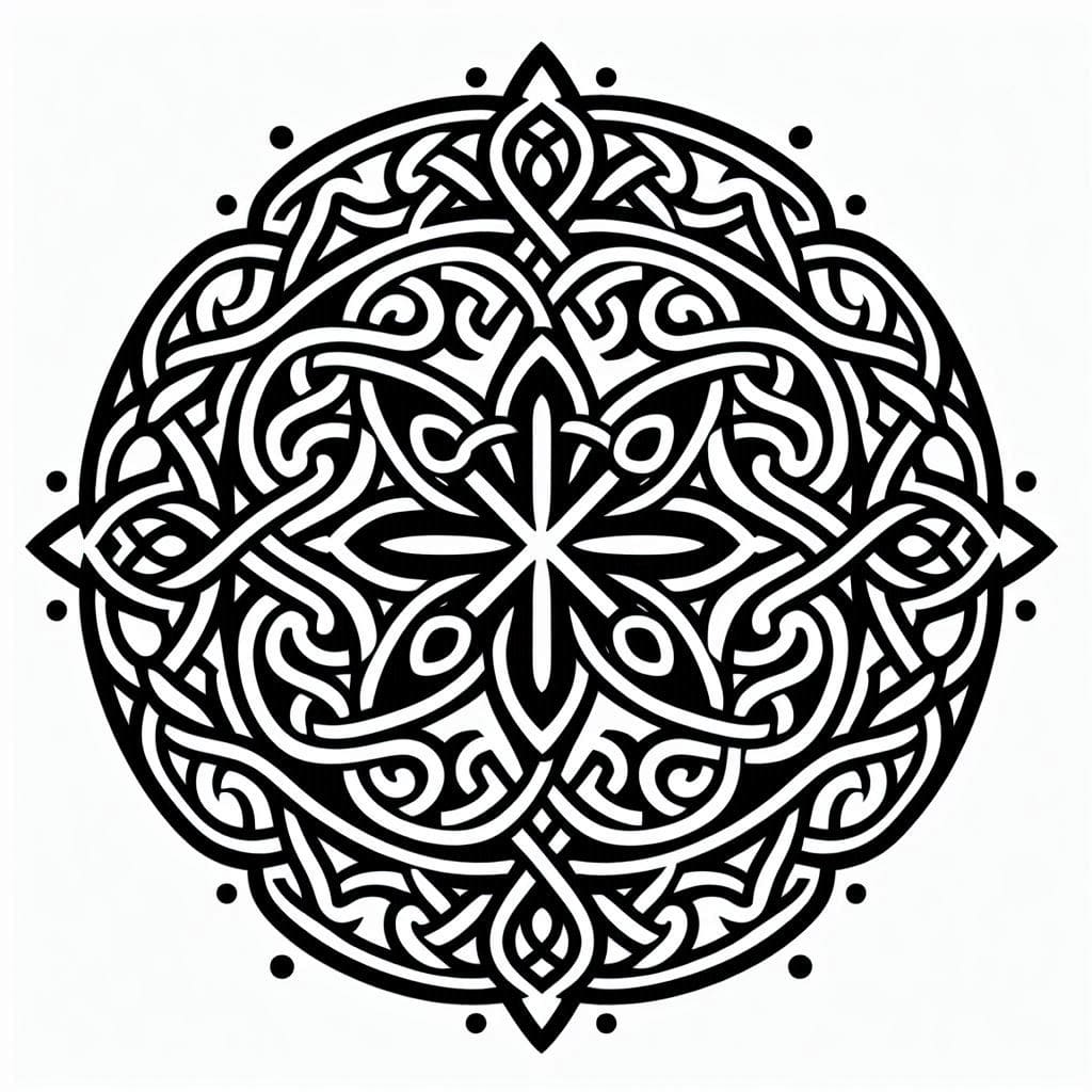 Great Celtic Mandala Coloring Page Mandalas