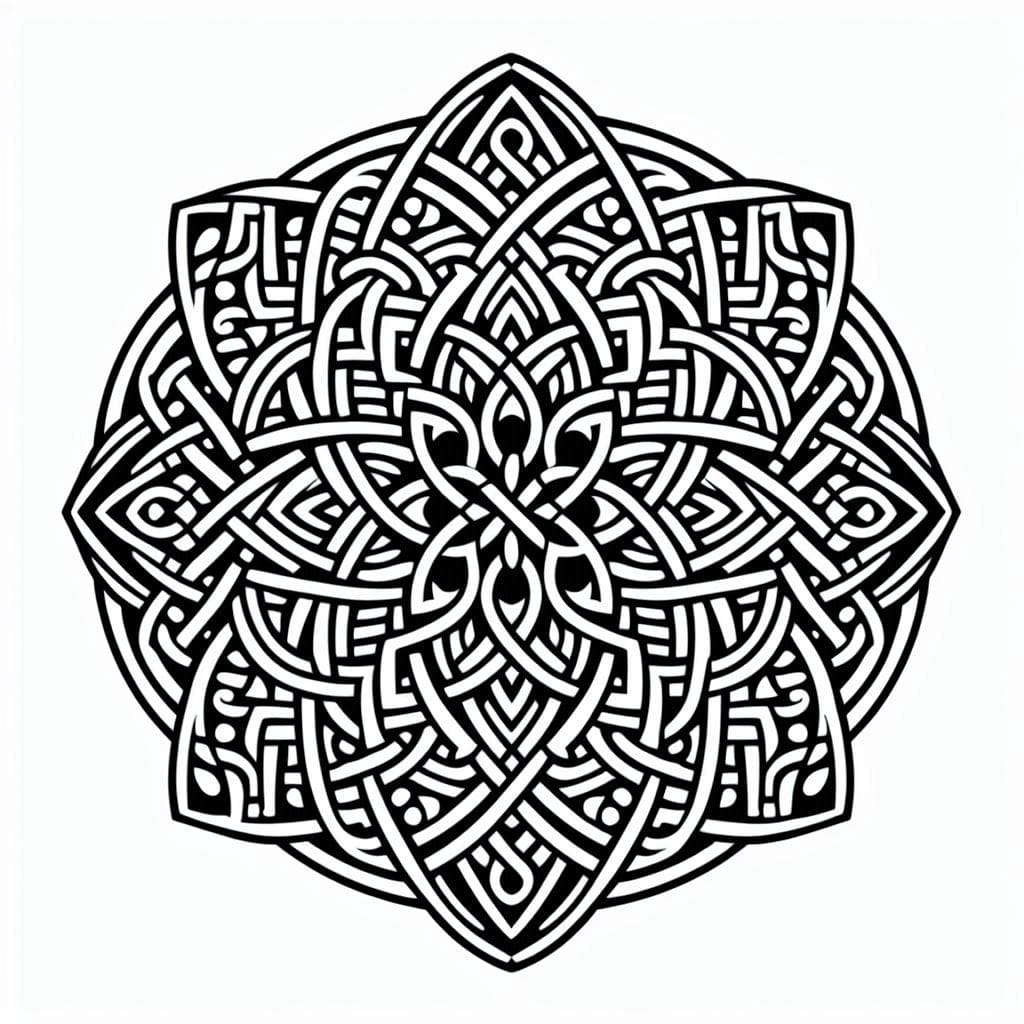 Image Celtic Mandala Coloring Page Mandalas