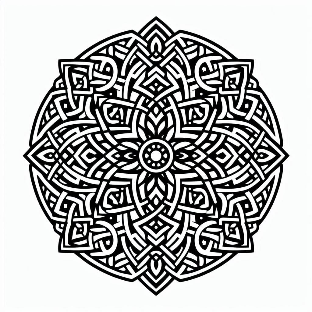 Image Free Celtic Mandala Coloring Page Mandalas