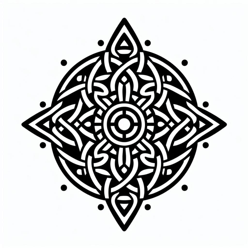 Very Simple Celtic Mandala Coloring Page Mandalas