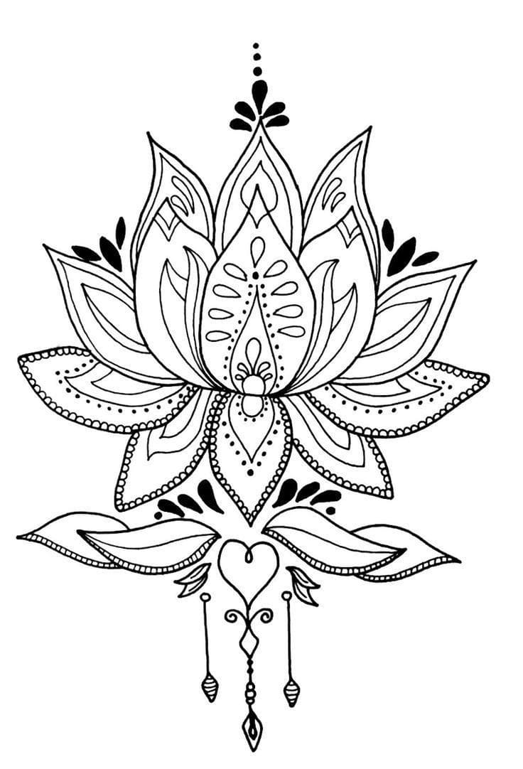 Adorable Lotus Mandala Coloring Page Mandalas