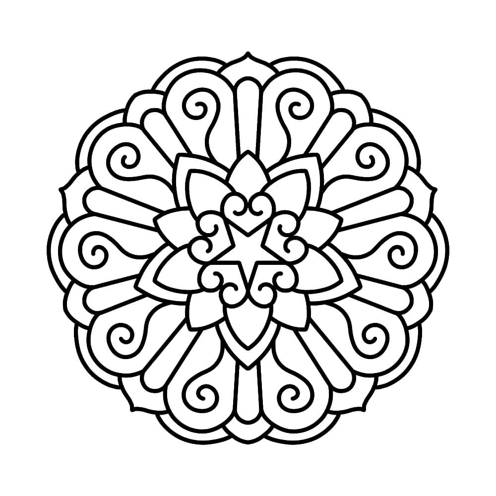Amazing Lotus Mandala Coloring Page Mandalas