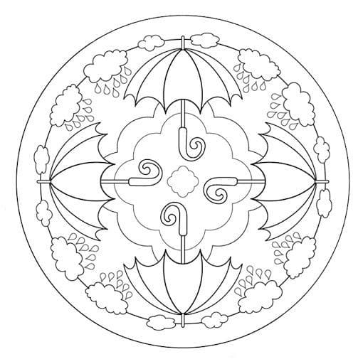 Awesome Fall Mandala Coloring Page Mandalas