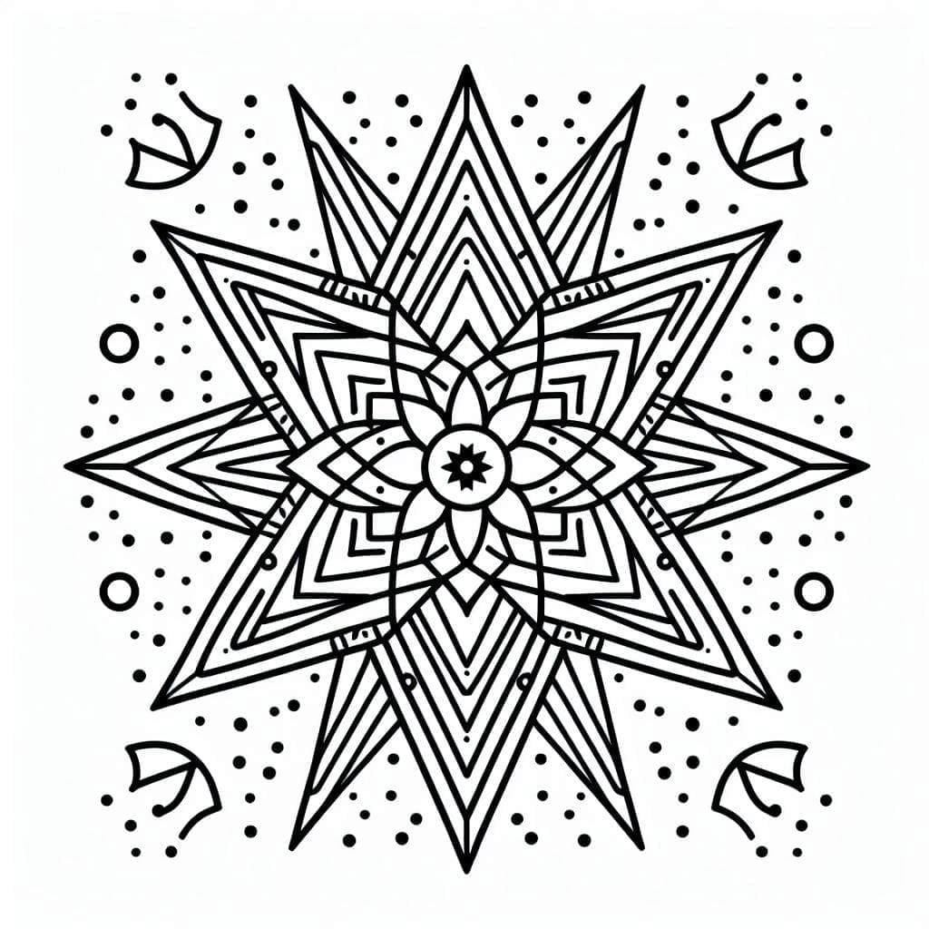 Basic Star Mandala Coloring Page Mandalas