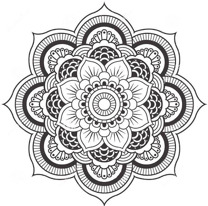 Beautiful Lotus Mandala Coloring Page Mandalas