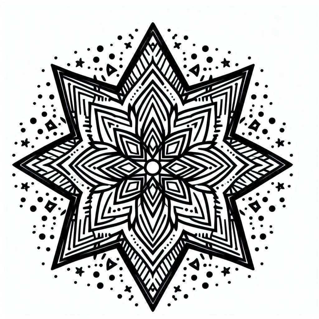 Beautiful Star Mandala Coloring Page Mandalas