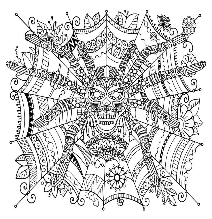 Beauty Spider Mandala Coloring Page Mandalas