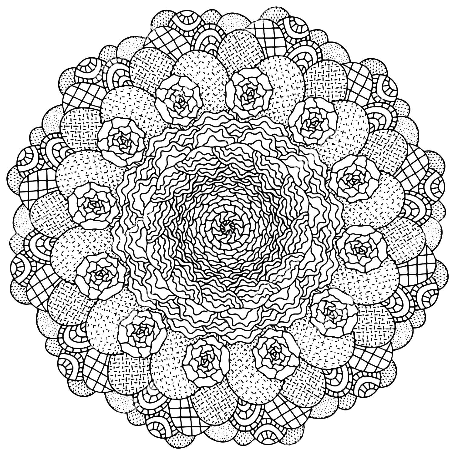 Cactus Mandala For Kids Coloring Page Mandalas