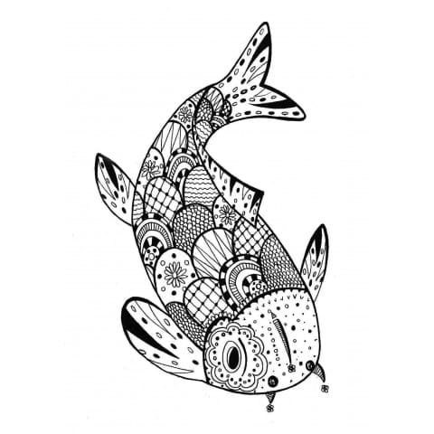 Cute Fish Mandala Coloring Page Mandalas