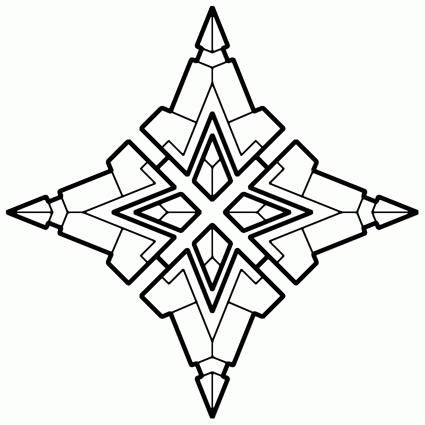 Cute Mandala Geometric Coloring Page Mandalas