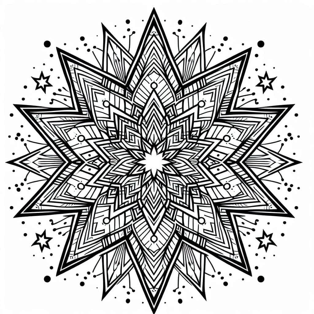 Cute Star Mandala Coloring Page Mandalas