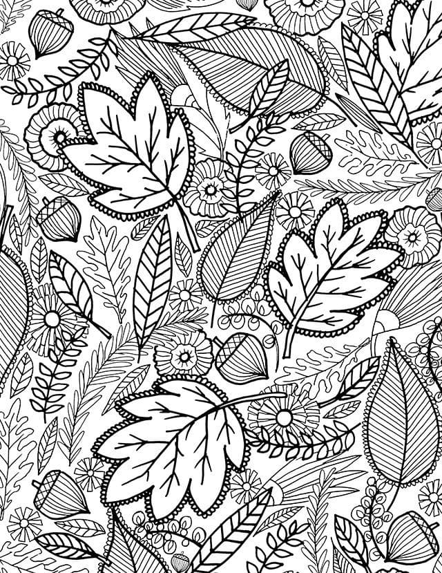 Drawing Fall Mandala Coloring Page Mandalas
