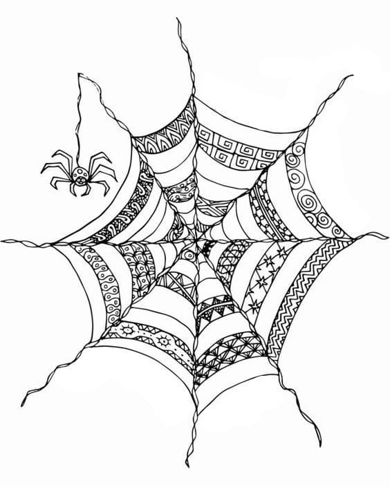 Drawing Spider Mandala Coloring Page Mandalas