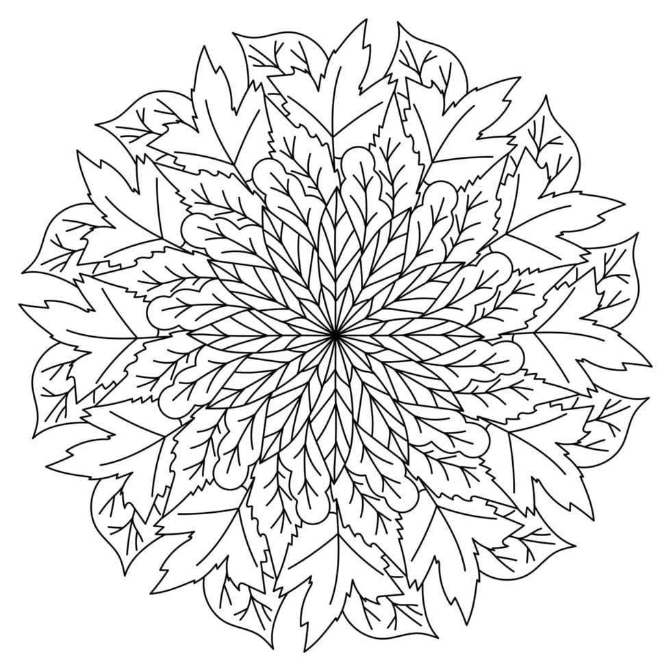 Free Fall Mandala Coloring Page Mandalas