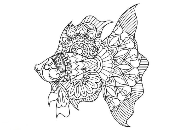 Free Fish Mandala For Kids Coloring Page Mandalas