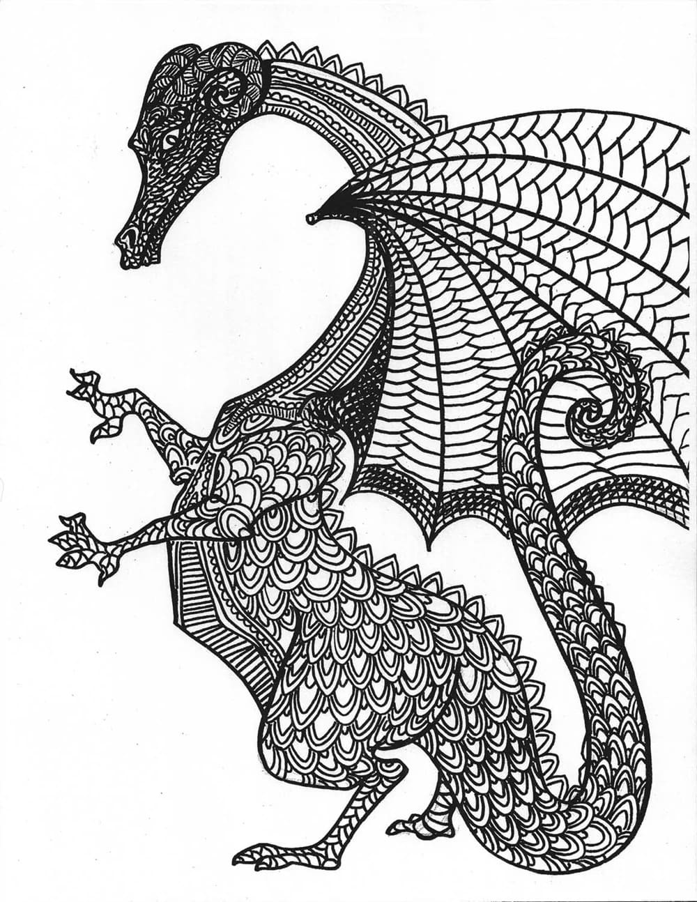 Free Image Dragon Mandala Coloring Page Mandalas
