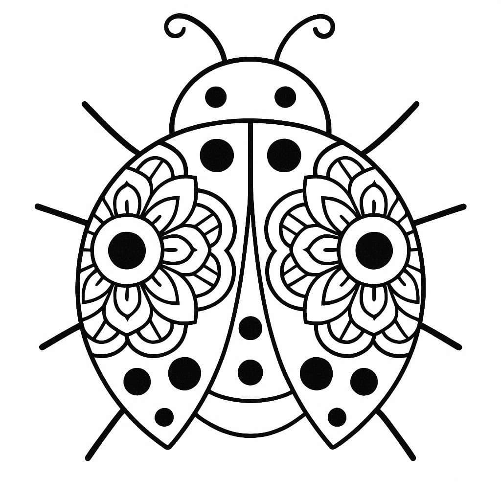 Free Image Ladybug Mandala Coloring Page Mandalas