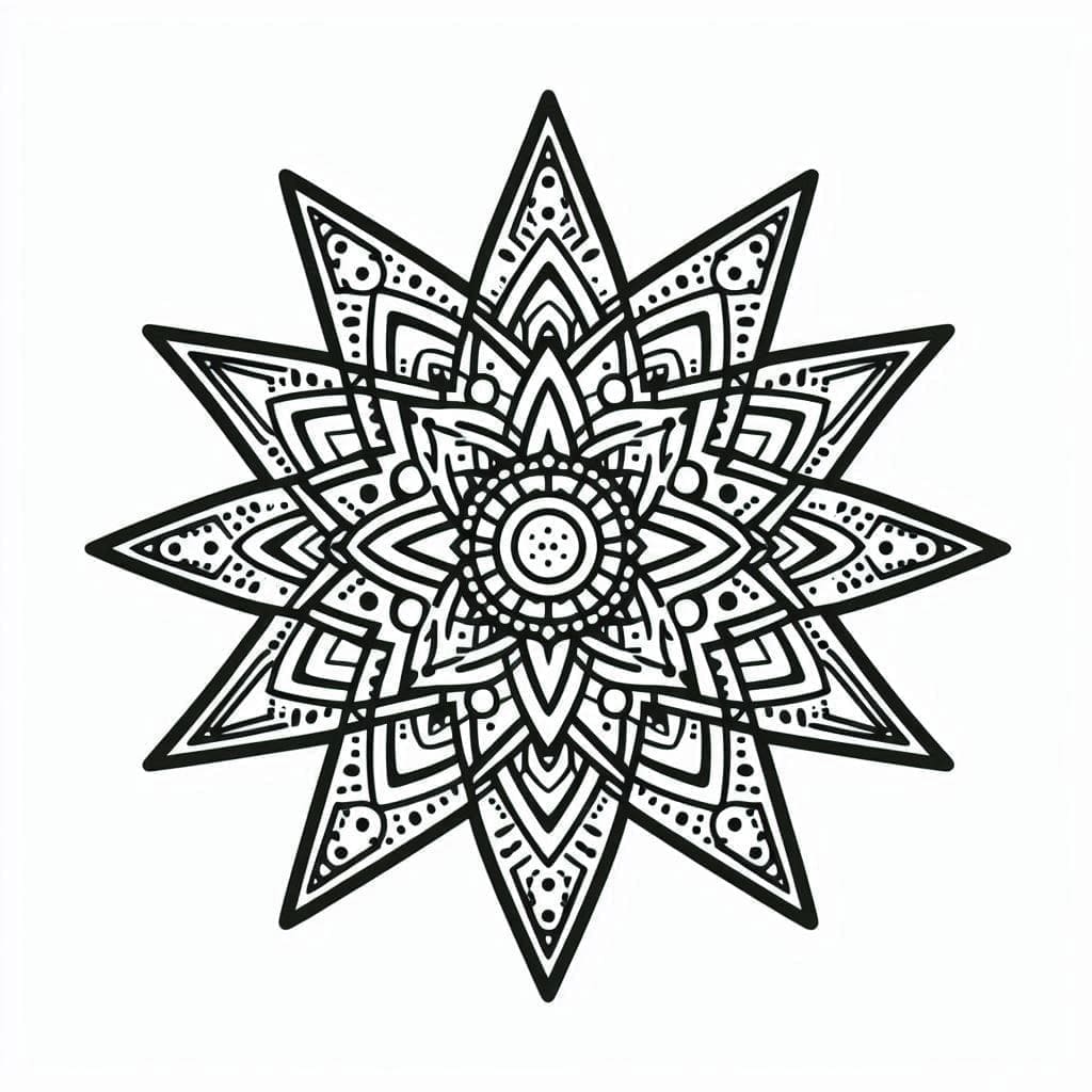 Free Image Star Mandala Coloring Page Mandalas