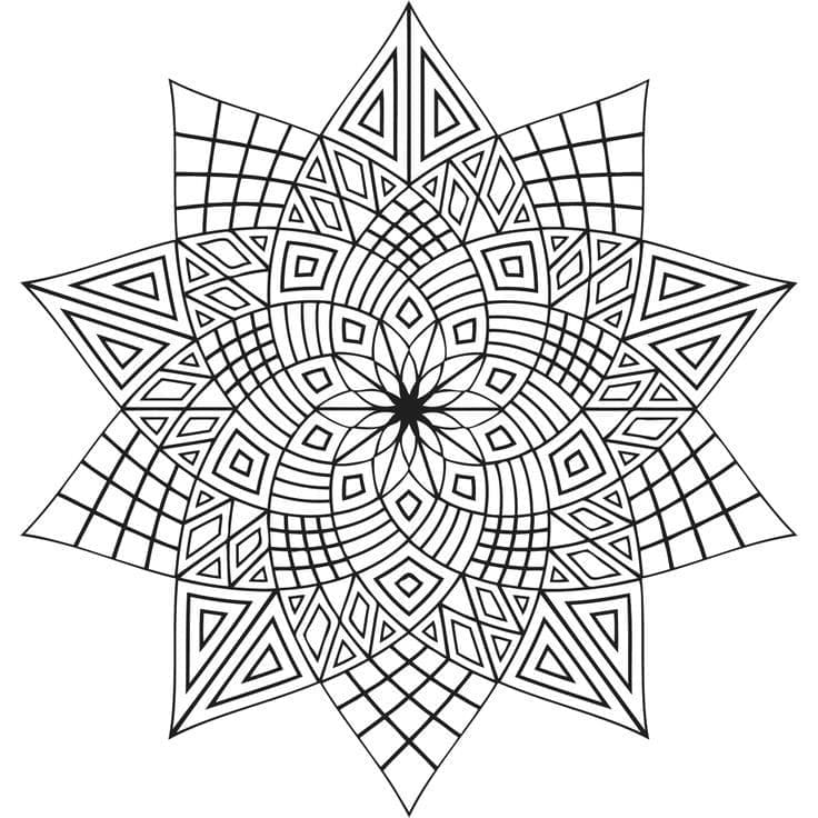 Free Mandala Geometric Coloring Page Mandalas