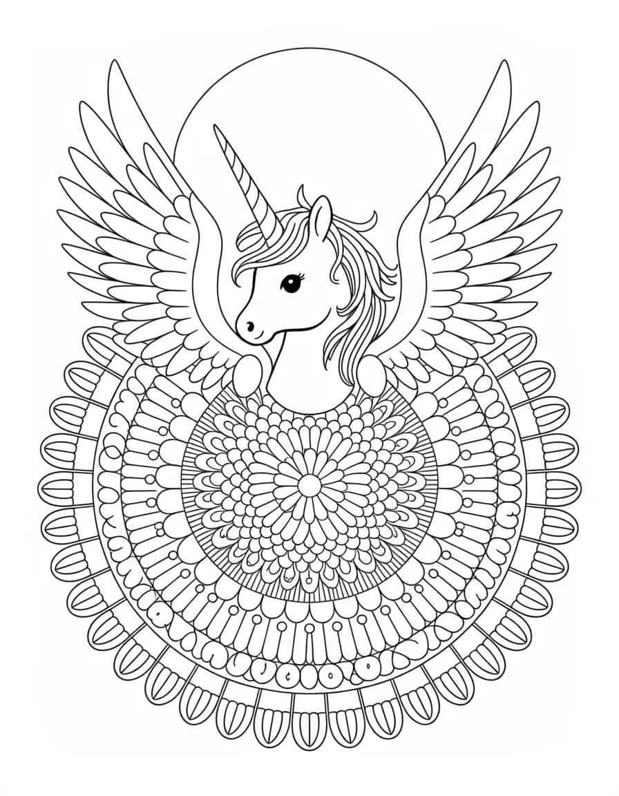 Free Mandala Unicorn Coloring Page Mandalas
