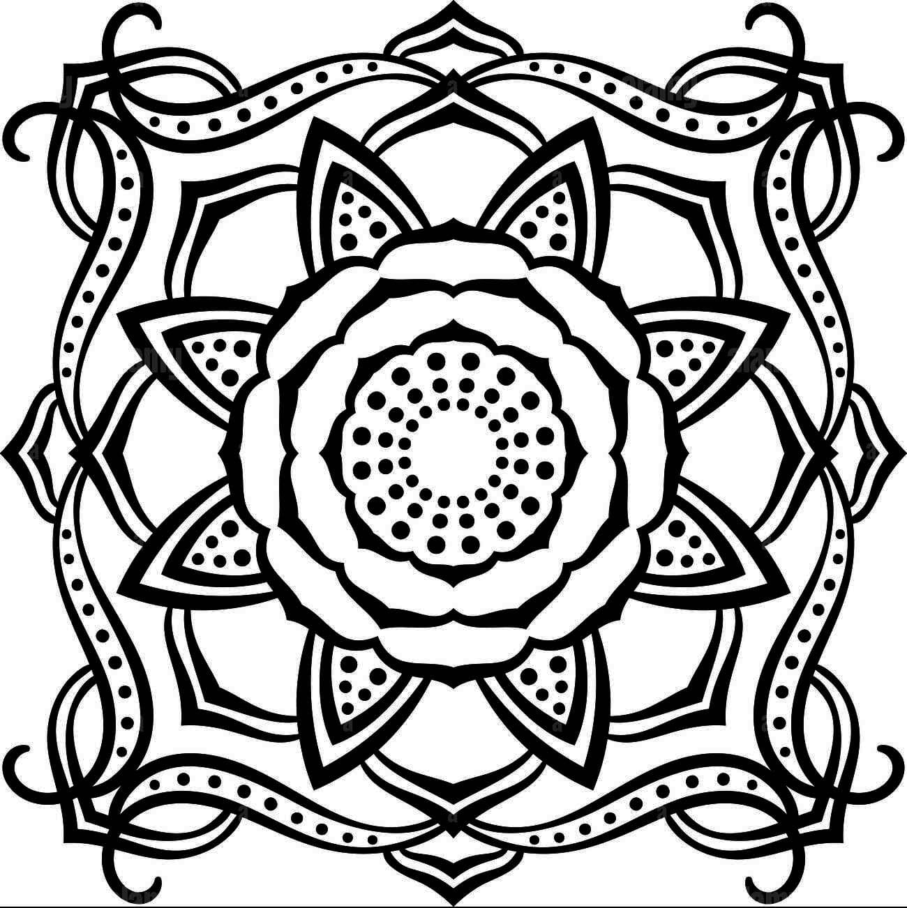 Free Printable Lotus Mandala Coloring Page Mandalas