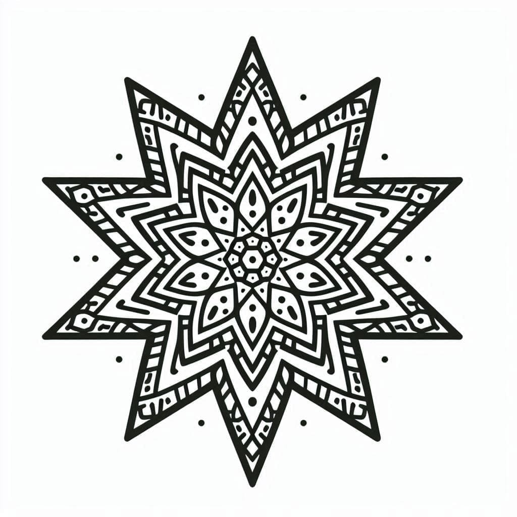 Free Star Mandala Coloring Page Mandalas
