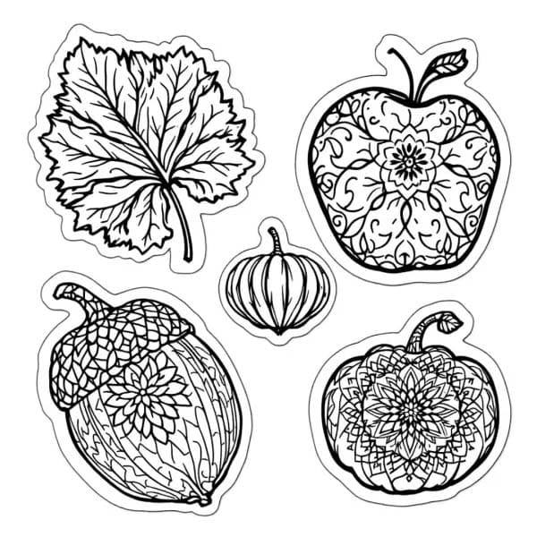 Funny Fall Mandala Coloring Page Mandalas