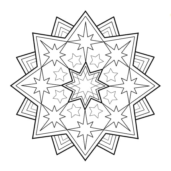Good Star Mandala Coloring Page Mandalas